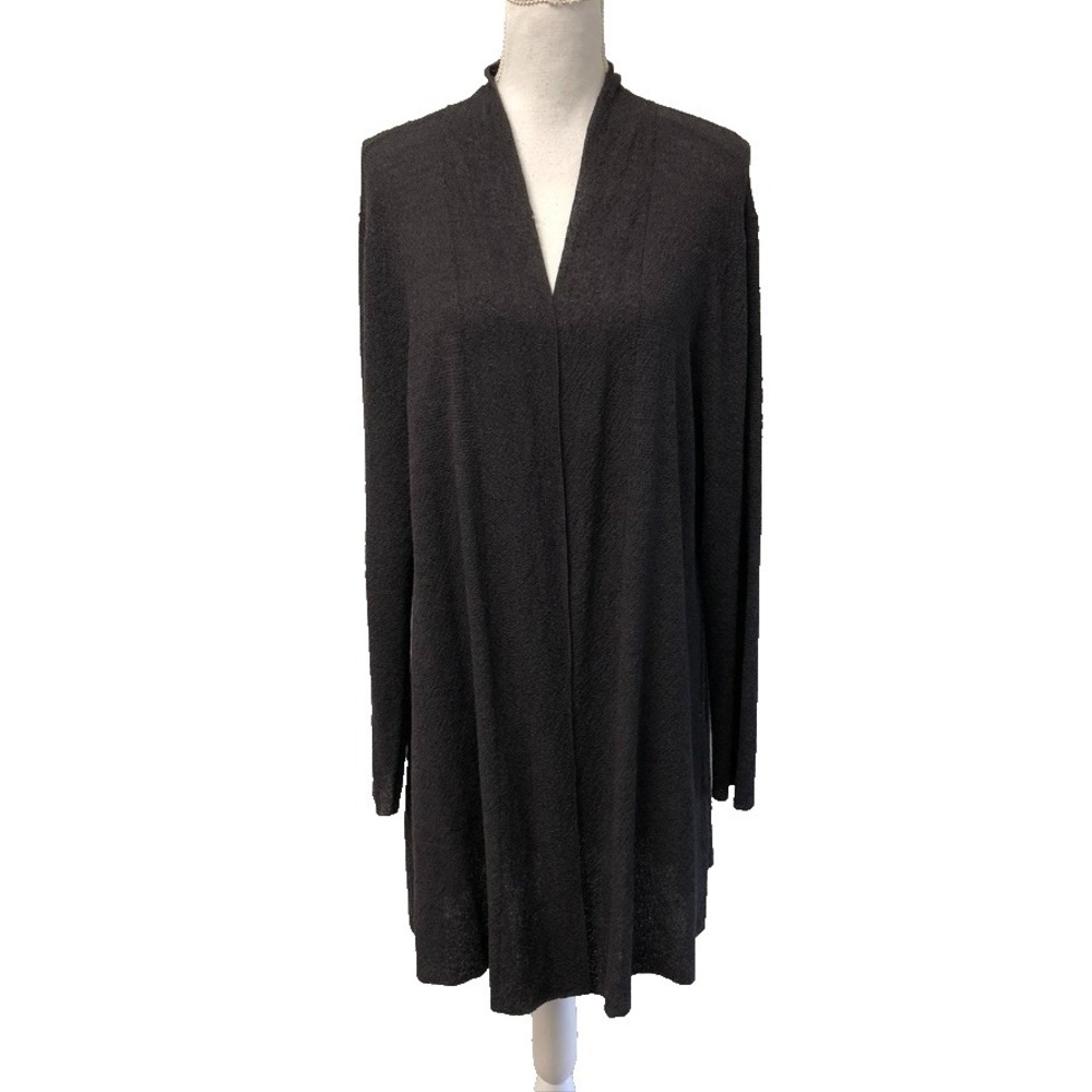 Eileen Fisher Wool Cardigan Sweater Jumper Womens XL Brown Office Teacher